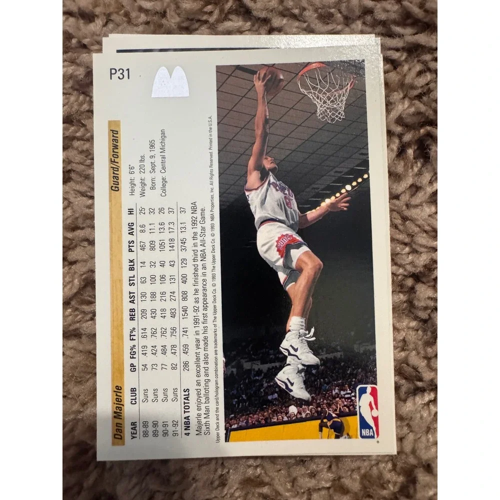 1993 Upper Deck Phoenix Suns Card Lot –‎ Kevin Johnson & Dan Majerle – 25 Cards